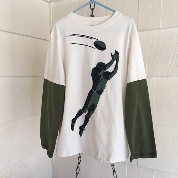 Boys size 8 Gymboree football long sleeve T-shirt - Picture 1 of 3